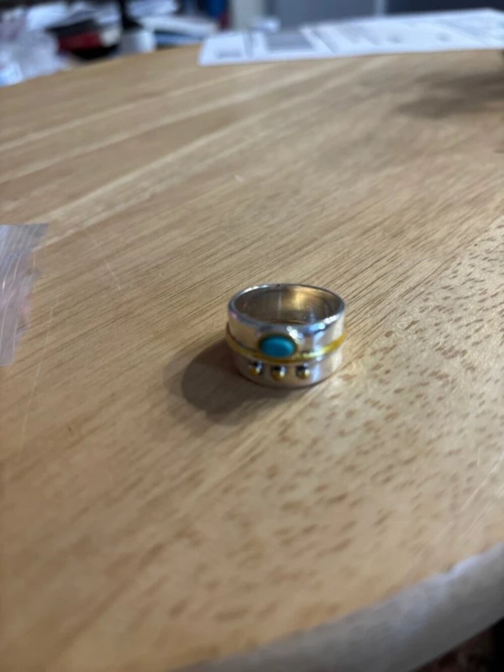 NEW turquoise and silver ring size 9